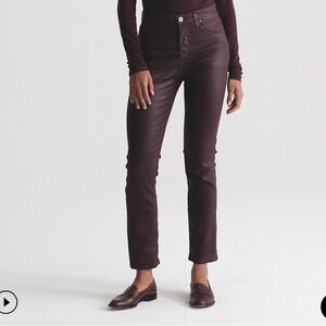 AG The Absolute Legging - Cranberry Waxed Jeans